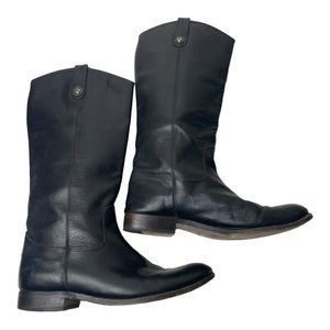 Frye Women’s Melissa Button Black Leather Boots